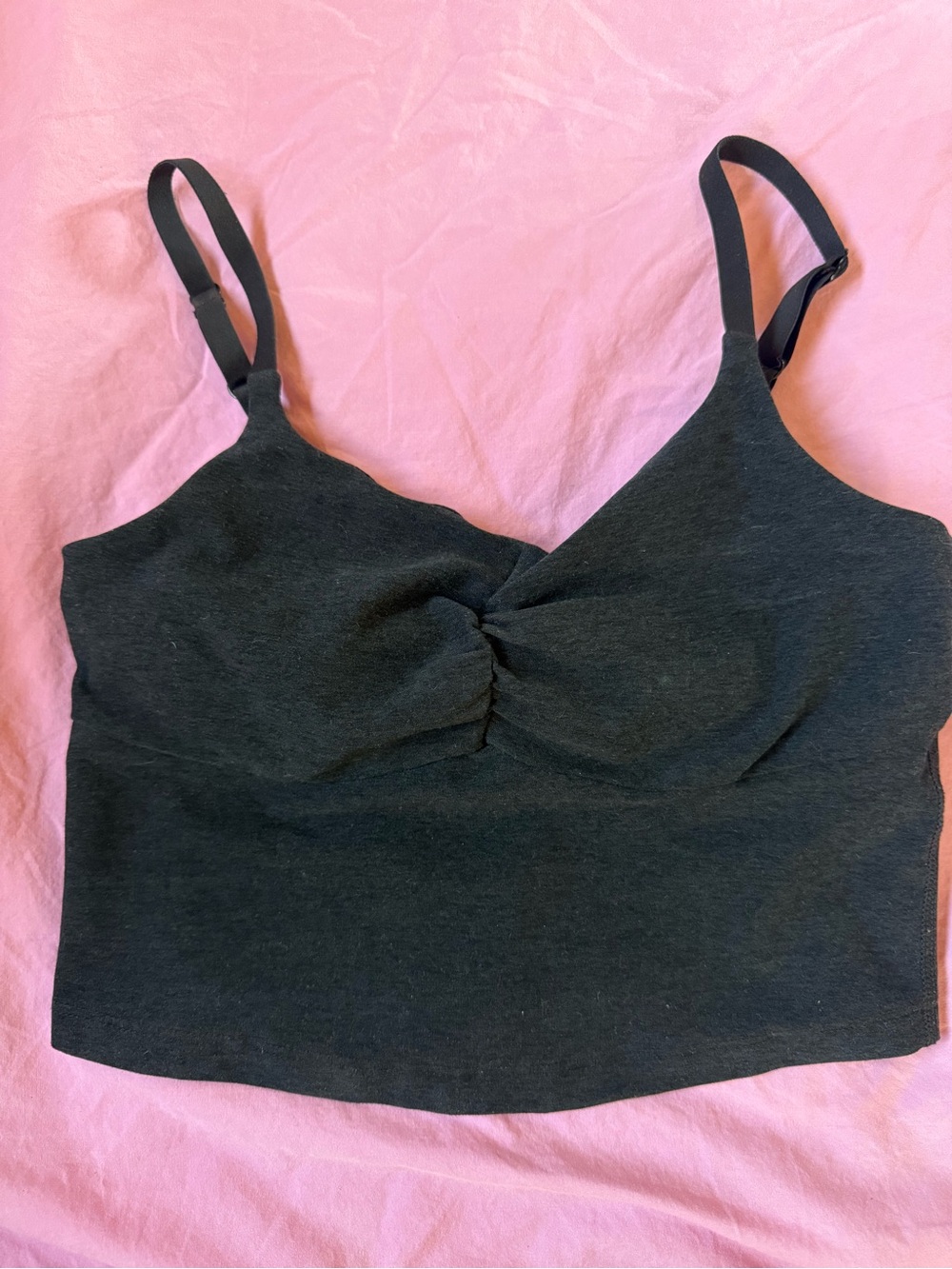Beyond Yoga Spacedye Raise The Barre Shirred Cropped Tank